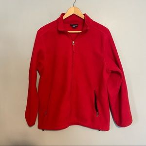 LANDS END petite fleece zip up jacket